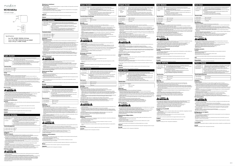 Page 1 de la notice Manuel utilisateur Nedis WCHAU482ABK