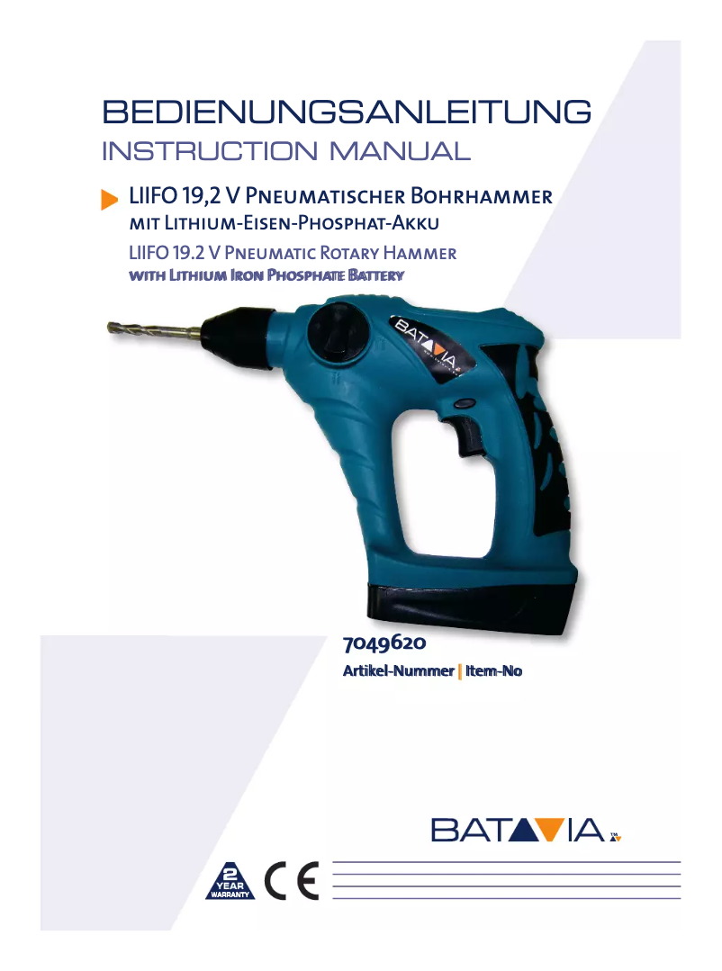 Image de la première page du manuel de l'appareil LIIFO 19.2 V