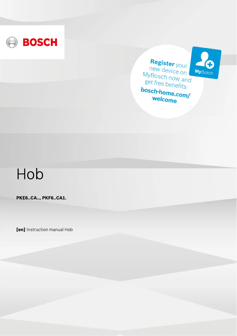 Page 1 de la notice Manuel utilisateur Bosch PKE652CA1E