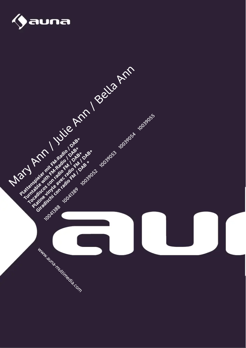 Image de la première page du manuel de l'appareil Mary Ann