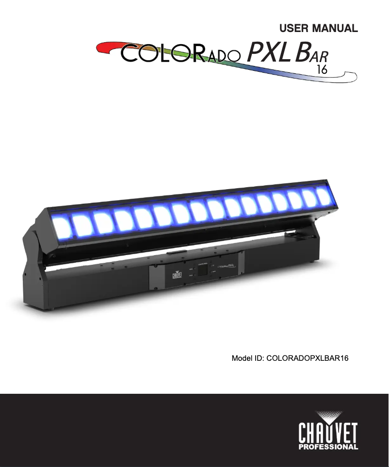 Image de la première page du manuel de l'appareil COLORado PXL Bar 16