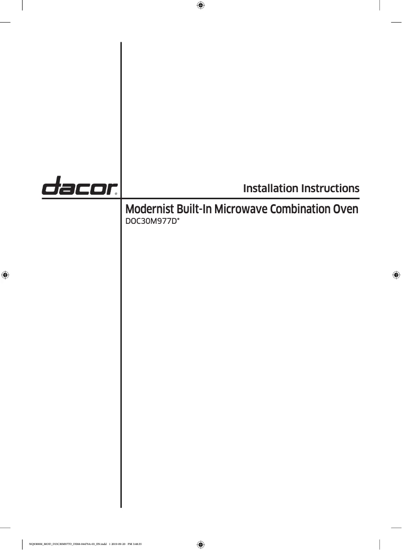 Image de la première page du manuel de l'appareil DOC30M977DM