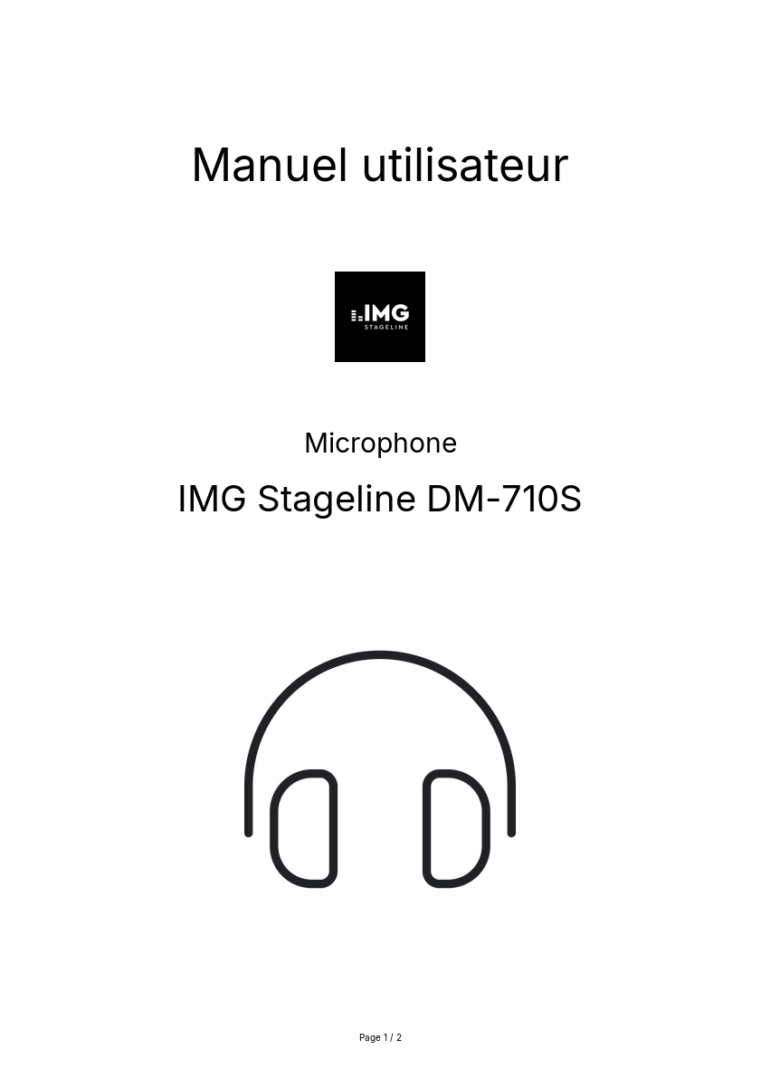 Image de la première page du manuel de l'appareil DM-710S