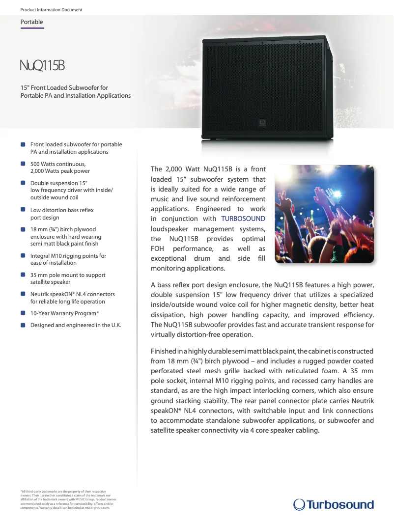 Imagen de la primera página del manual del dispositivo NuQ115B