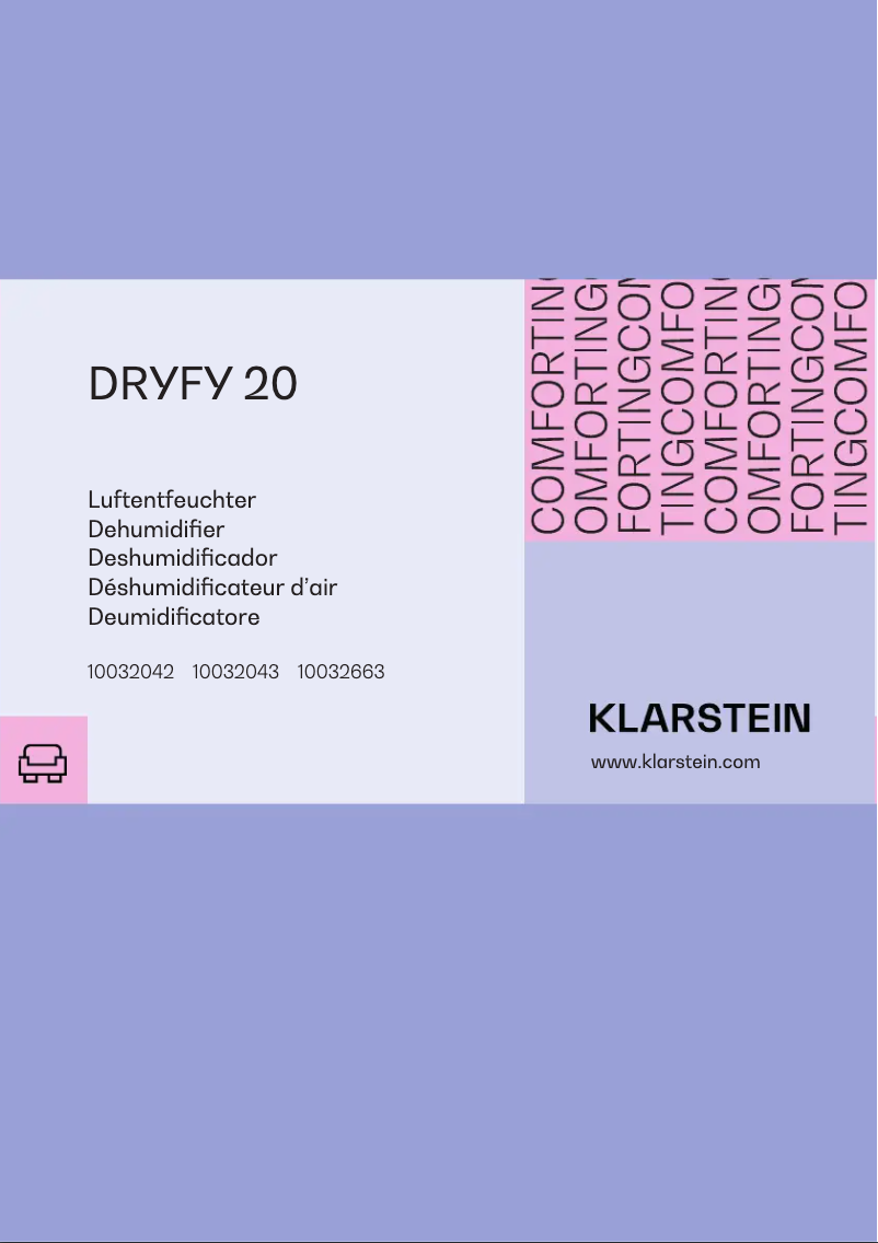 Image de la première page du manuel de l'appareil DryFy 20