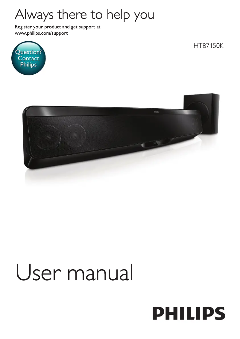 Image de la première page du manuel de l'appareil HTB7150K