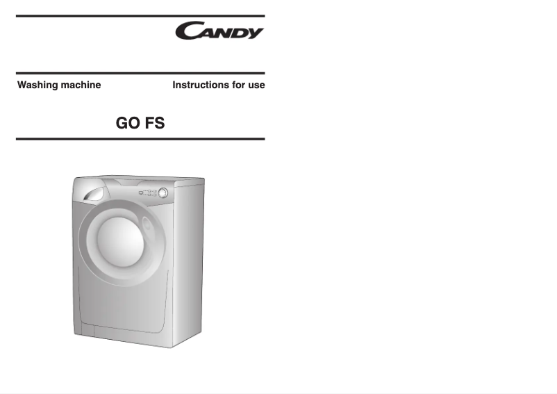 Image de la première page du manuel de l'appareil GO FS262/1-80