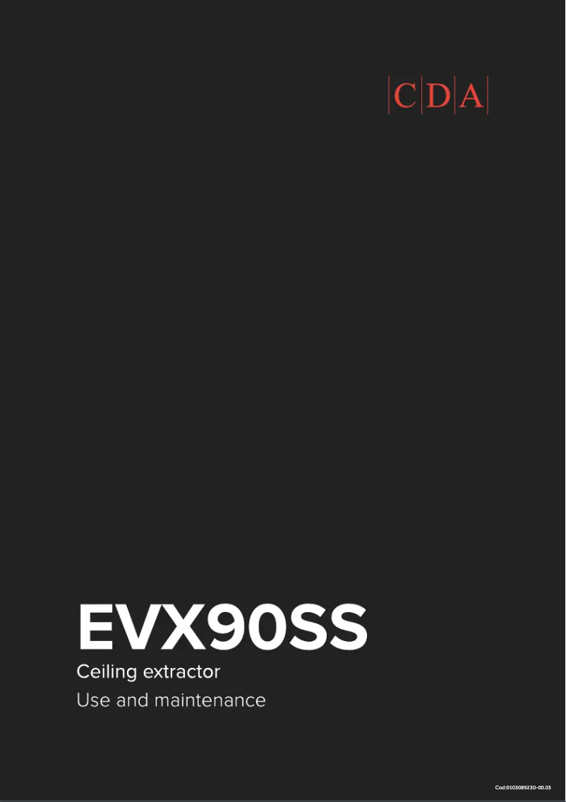 Página 1 del manual Manual de usuario CDA EVX90SS