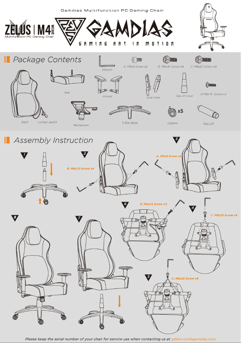 Image de la première page du manuel de l'appareil Zelus M4 Weave