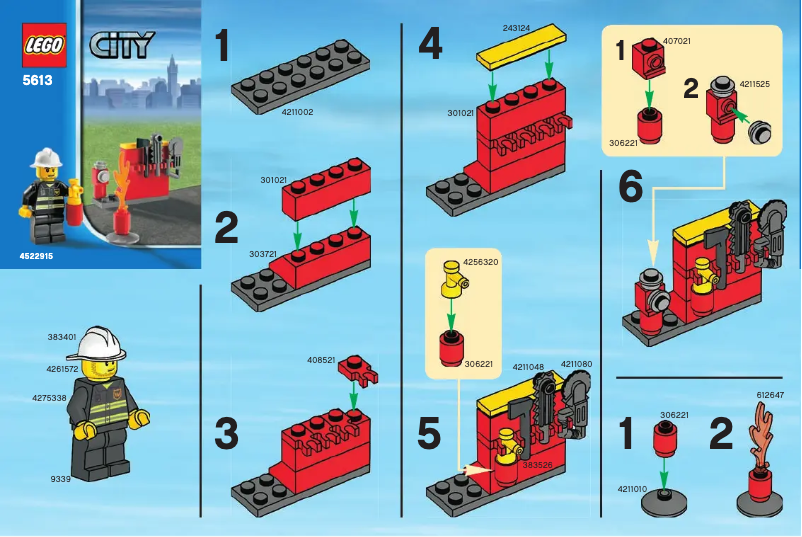 Page 1 de la notice Manuel utilisateur Lego Firefighter