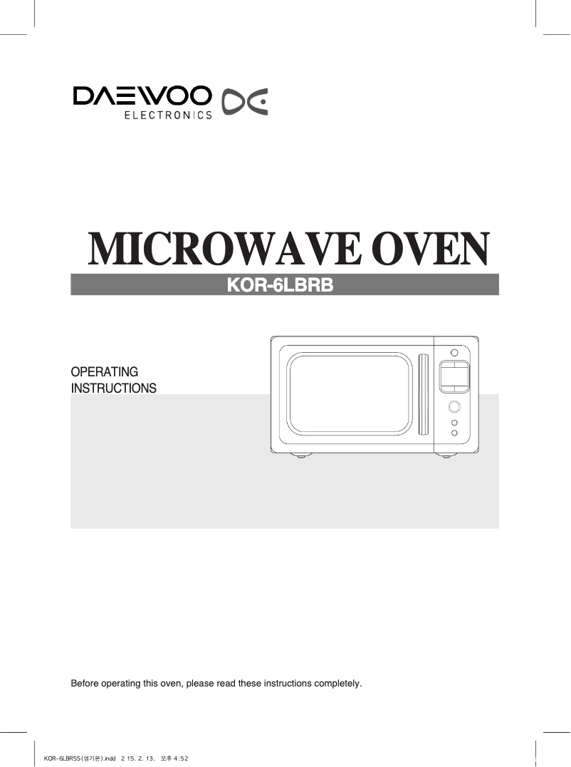 Página 1 del manual Manual de usuario Daewoo KOR-6LBRB