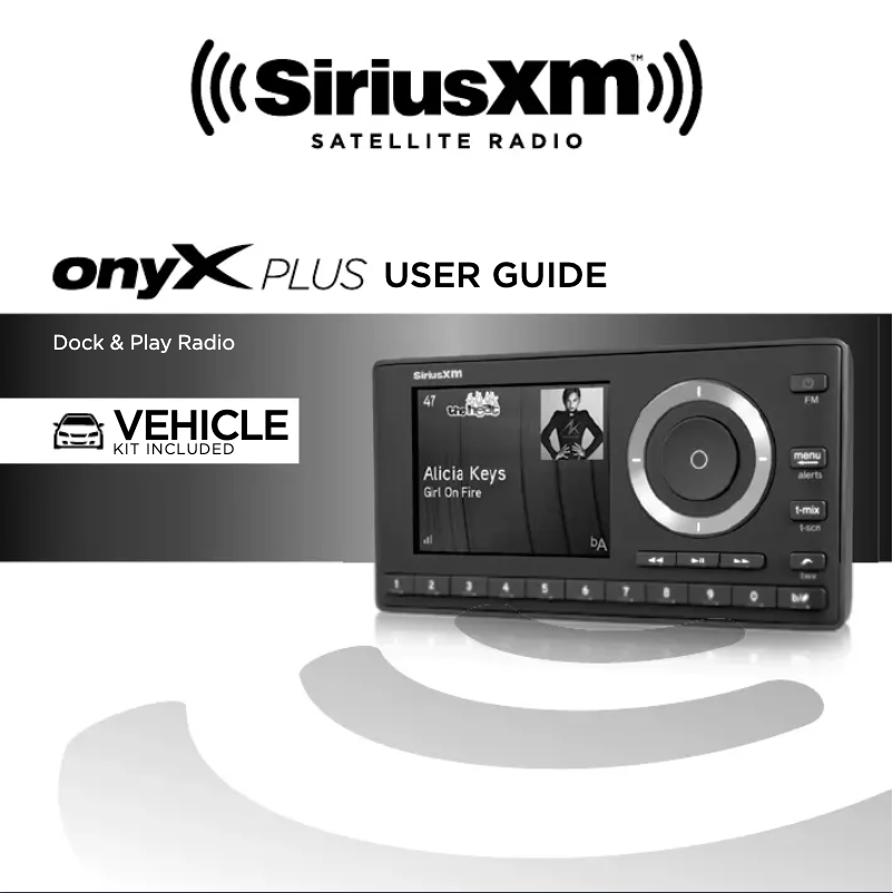 Page 1 de la notice Manuel utilisateur SiriusXM Onyx Plus SXPL1V1