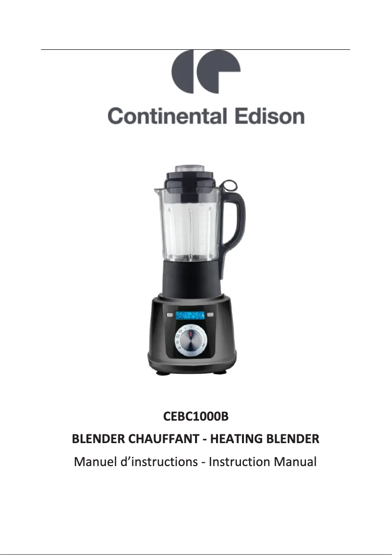 Page 1 de la notice Manuel utilisateur Continental Edison CEBC1000B