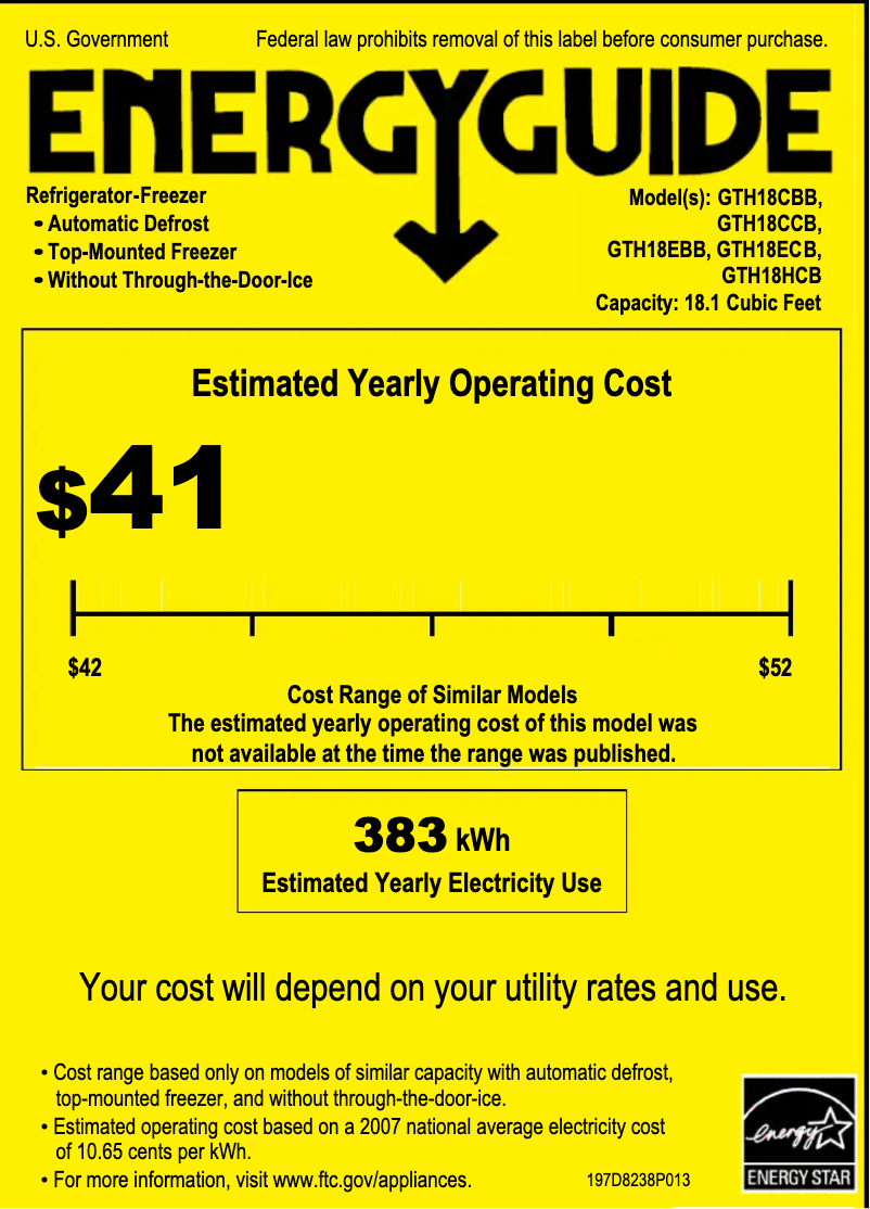 Image de la première page du manuel de l'appareil GTH18CCBRBB
