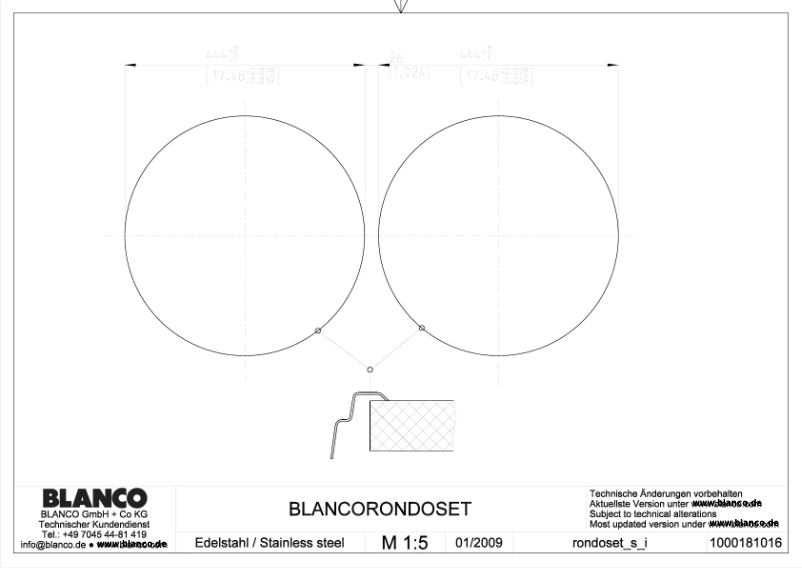 Page 1 de la notice Manuel utilisateur BLANCO RONDOSET
