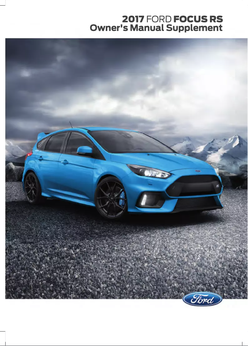 Page n°1 - Manuel utilisateur Ford Focus RS (2017)