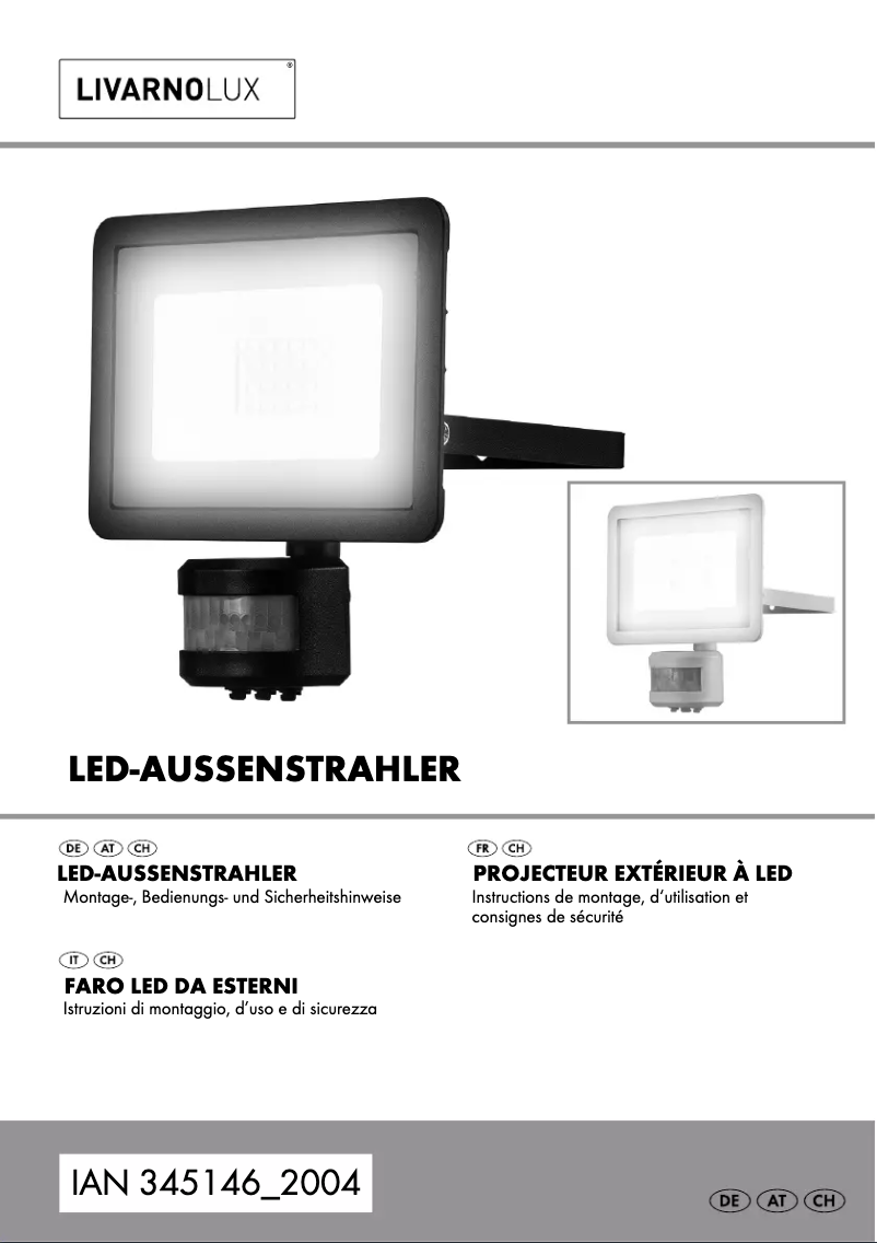 Page 1 de la notice Manuel utilisateur Livarno Lux IAN 345146