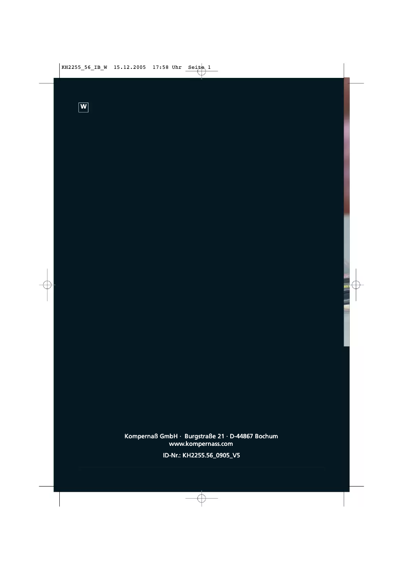 Image de la première page du manuel de l'appareil KH 2256