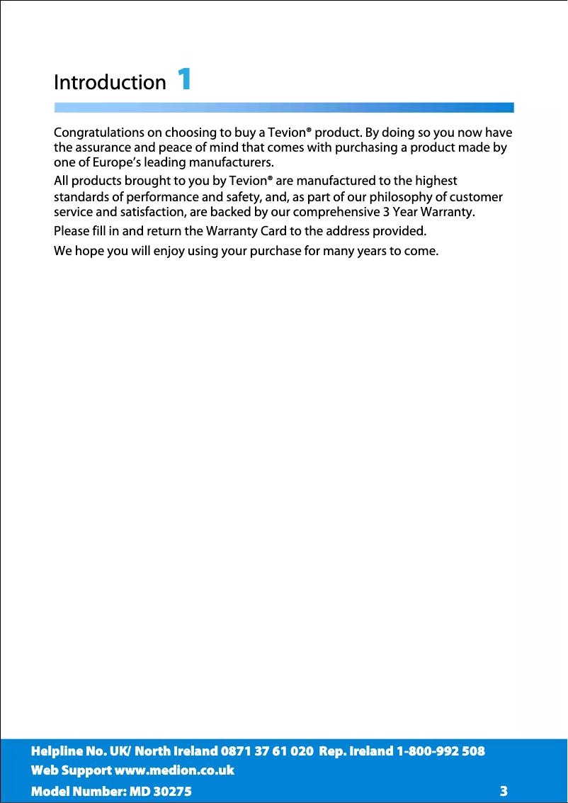 Page 1 de la notice Manuel utilisateur Medion LIFE P13001 (MD 30275)