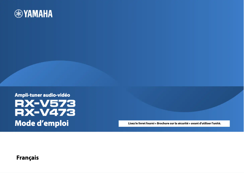 Image de la première page du manuel de l'appareil RX-V573