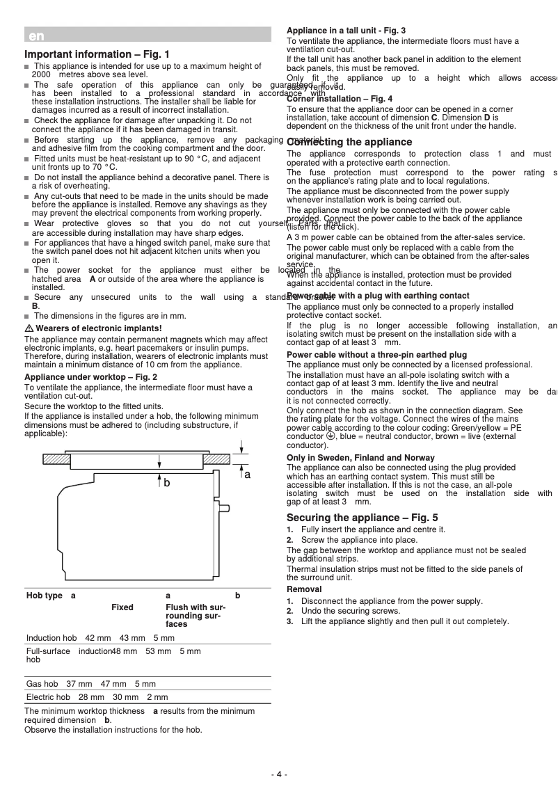Page n°1 - Guide d'installation Siemens CD634GBS1