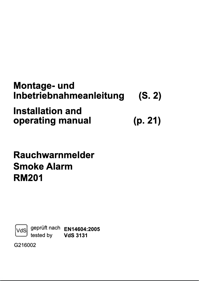 Page 1 de la notice Manuel utilisateur eQ-3 RM201