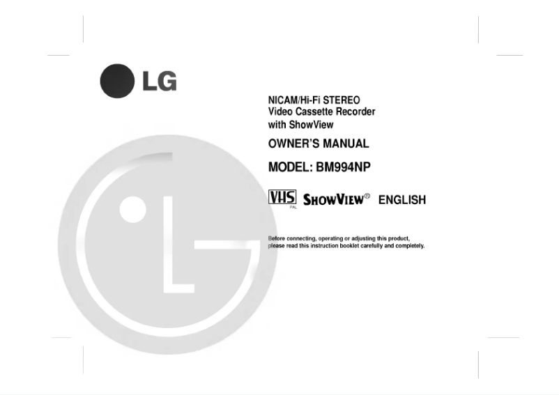 Page 1 de la notice Manuel utilisateur LG ABM994NP