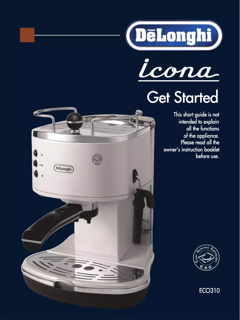 Page n°1 - Manuel utilisateur DeLonghi Icona ECO310