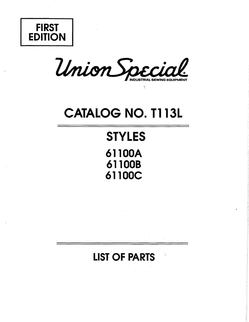 Page n°1 - Manuel utilisateur Union Special 61100B