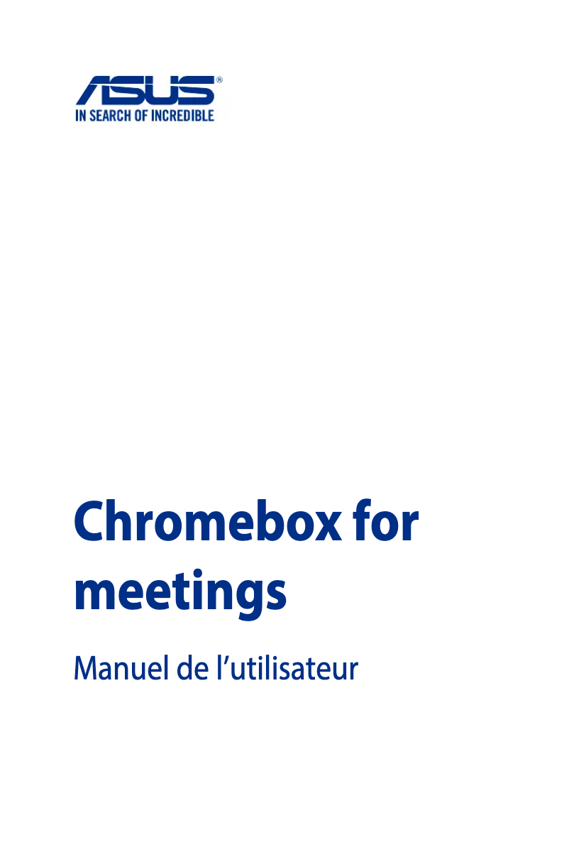 Image de la première page du manuel de l'appareil Chromebox CN62