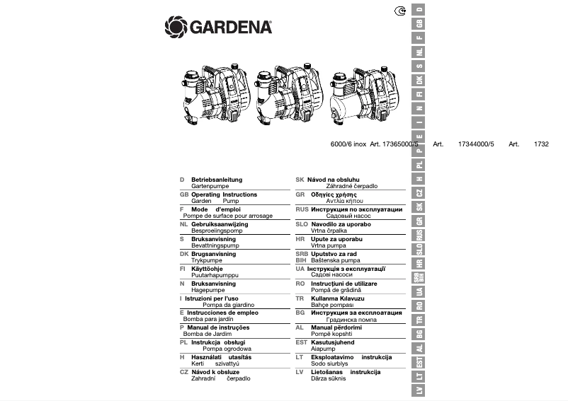 Image de la première page du manuel de l'appareil 6000/6 Inox