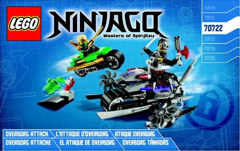 First page image of the manual for Ninjago 70722