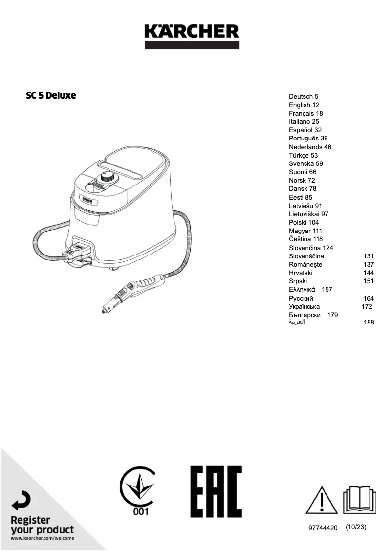 Image de la première page du manuel de l'appareil SC 5