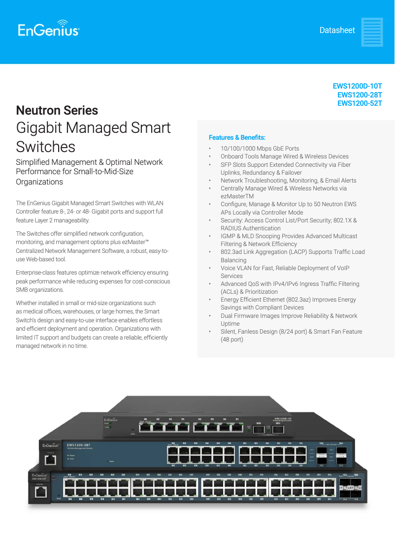 Page n°1 - Fiche technique EnGenius EWS1200D-10T