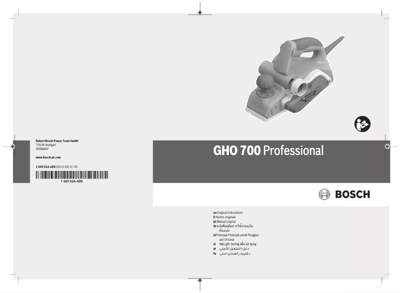 Page 1 de la notice Manuel utilisateur Bosch GHO 700 Professional