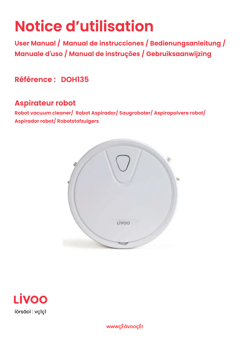 Page n°1 - Manuel utilisateur Livoo DOH135