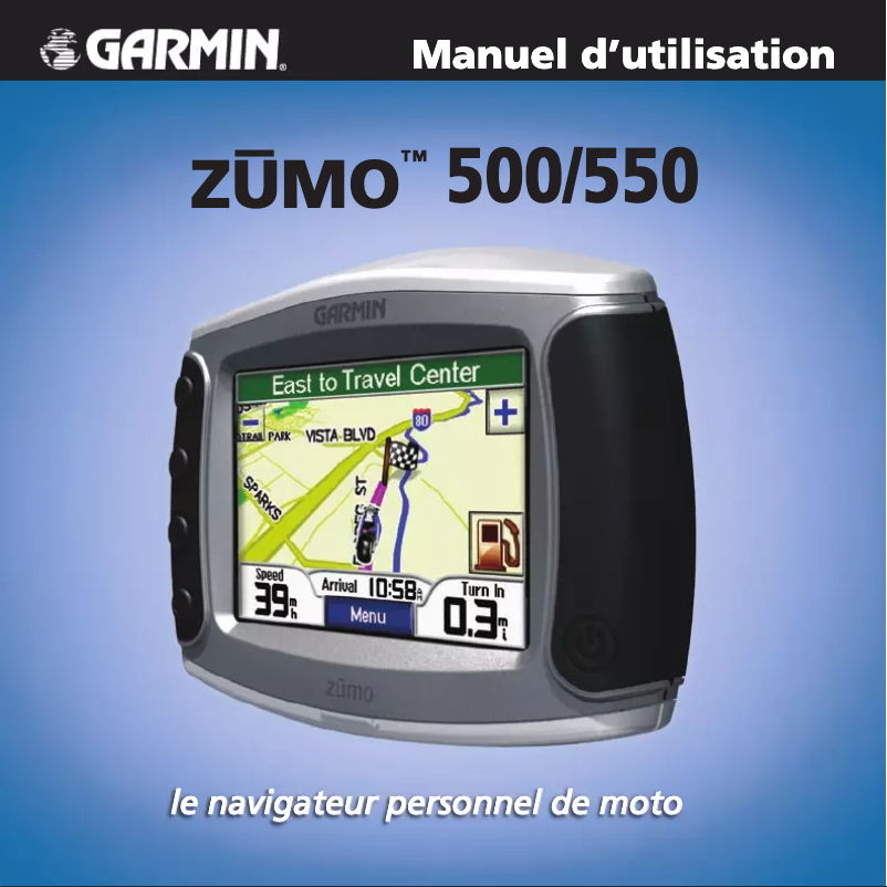 Page 1 de la notice Manuel utilisateur Garmin Zumo 550