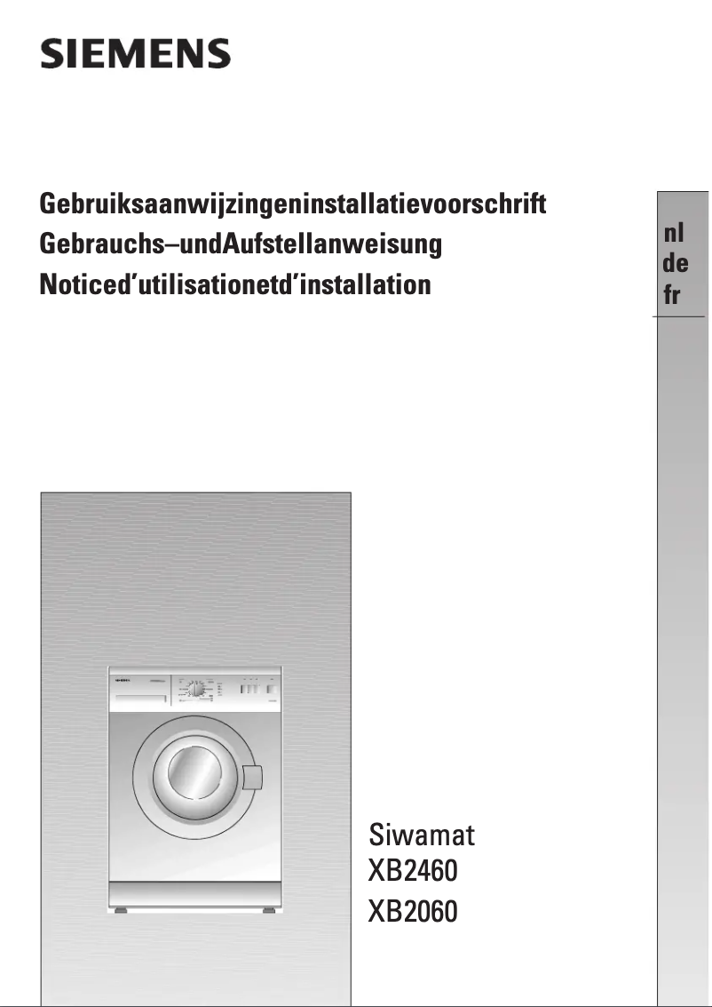 Page n°1 - Manuel utilisateur Siemens WXB2460