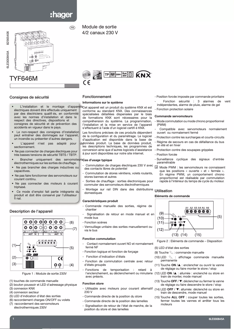 Image de la première page du manuel de l'appareil TYF646M