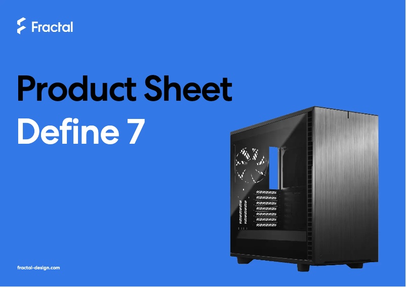 Imagen de la primera página del manual del dispositivo Define 7