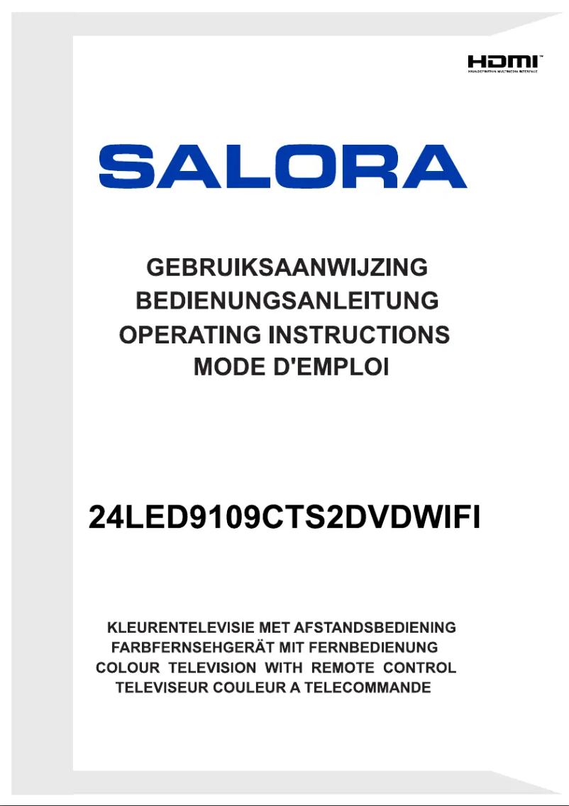 Page 1 de la notice Manuel utilisateur Salora 24LED9109CTS2DVDWIFI