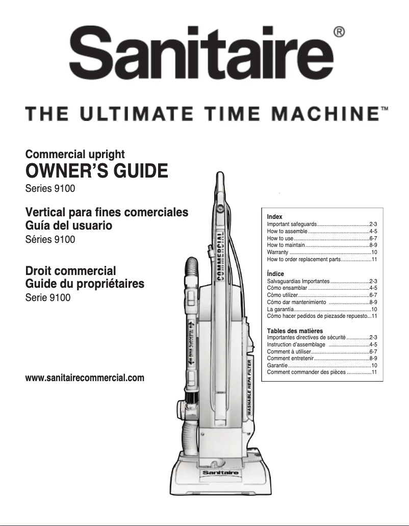 Page 1 de la notice Manuel utilisateur Sanitaire MULTI-SURFACE QuietClean SC9180D