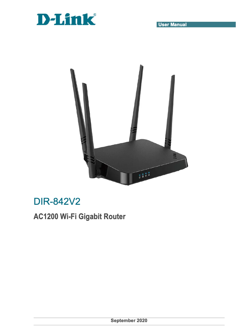 Page 1 de la notice Manuel utilisateur D-Link DIR-842V2
