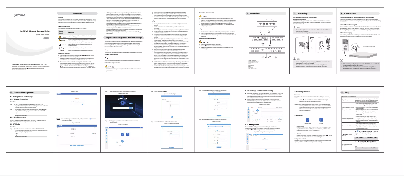 Page 1 de la notice Manuel utilisateur Dahua Technology DH-EAP6230-W
