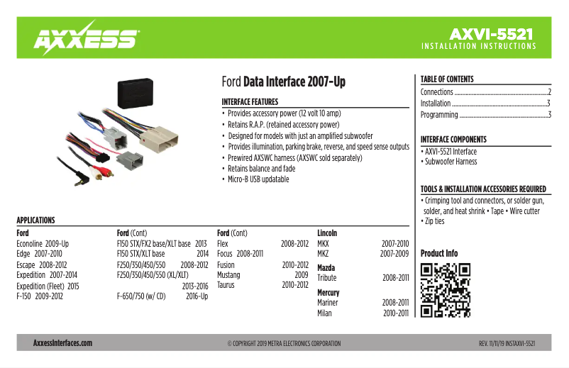 Página 1 del manual Manual de usuario AXESS AXVI-5521