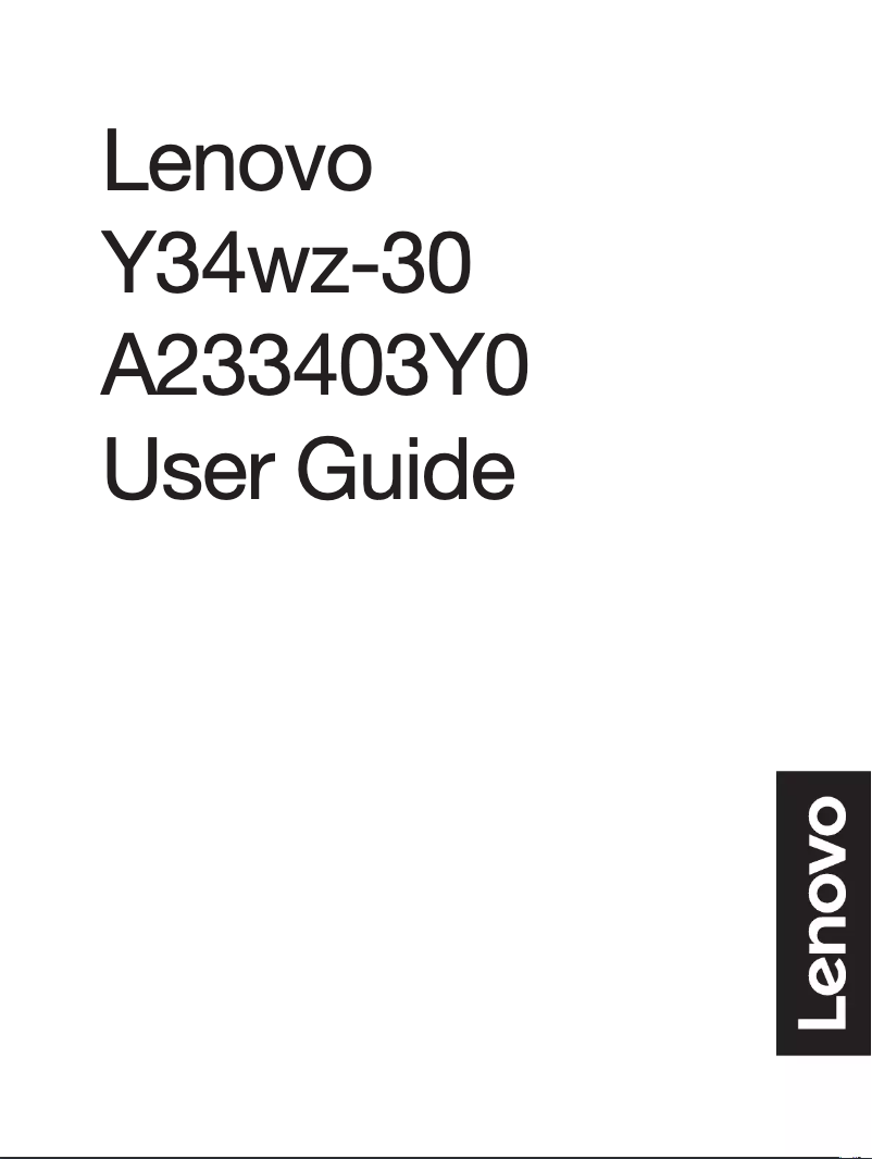 Page n°1 - Manuel utilisateur Lenovo Legion Y34wz-30