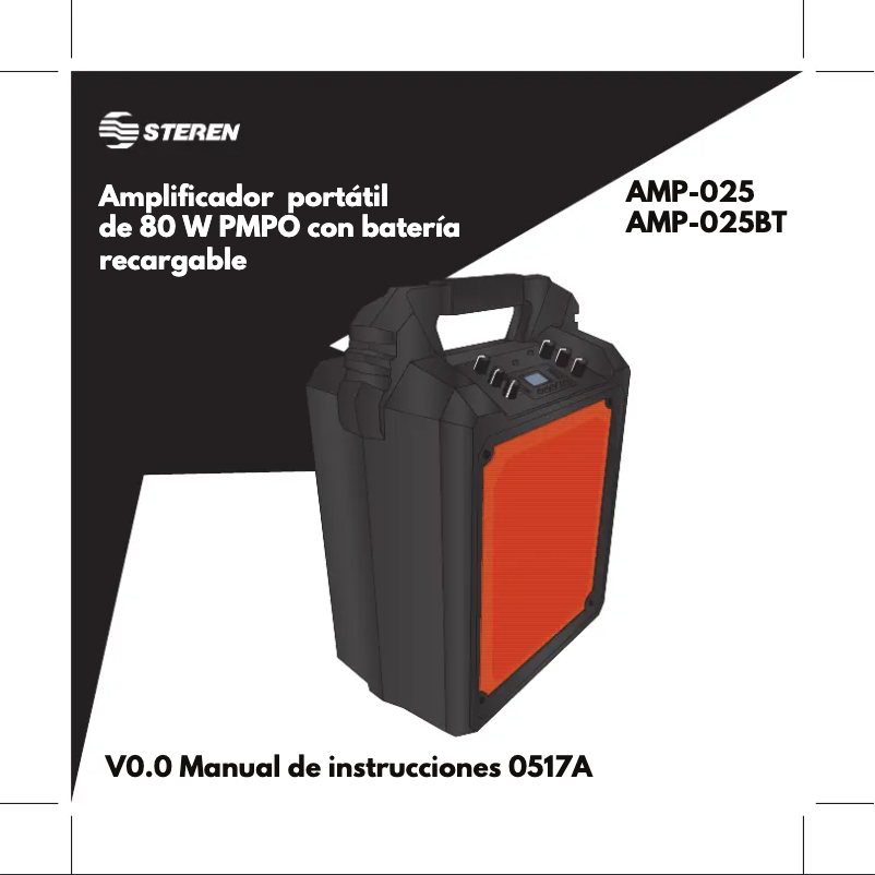 Image de la première page du manuel de l'appareil AMP-025BT