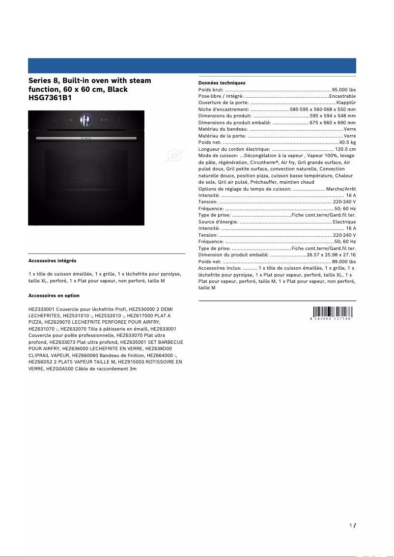 Imagen de la primera página del manual del dispositivo HSG7361B1