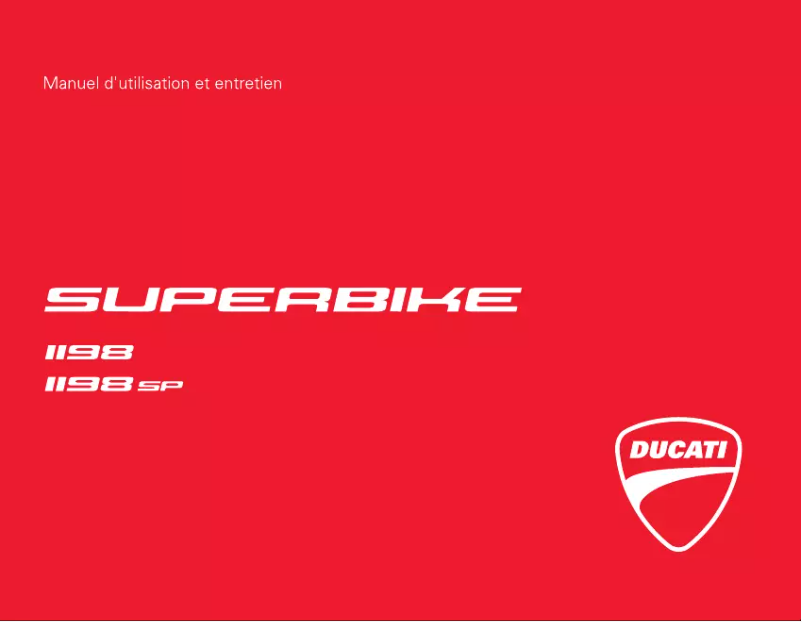 Page 1 de la notice Manuel utilisateur Ducati 1198 SP (2011)