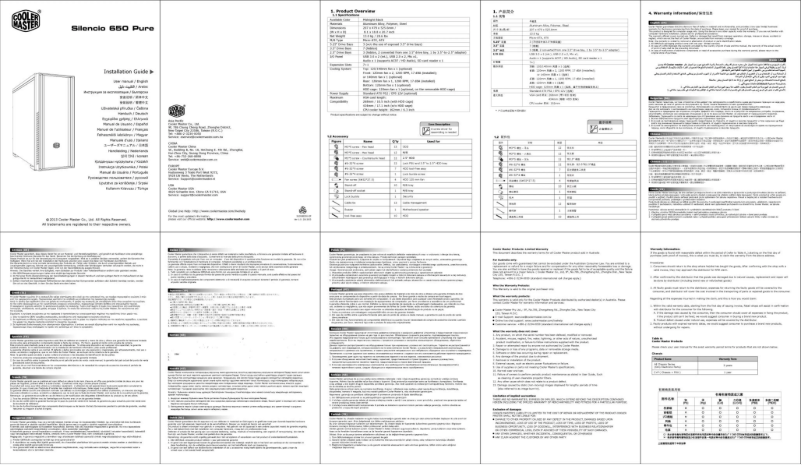 Page n°1 - Manuel utilisateur Cooler Master Silencio 650